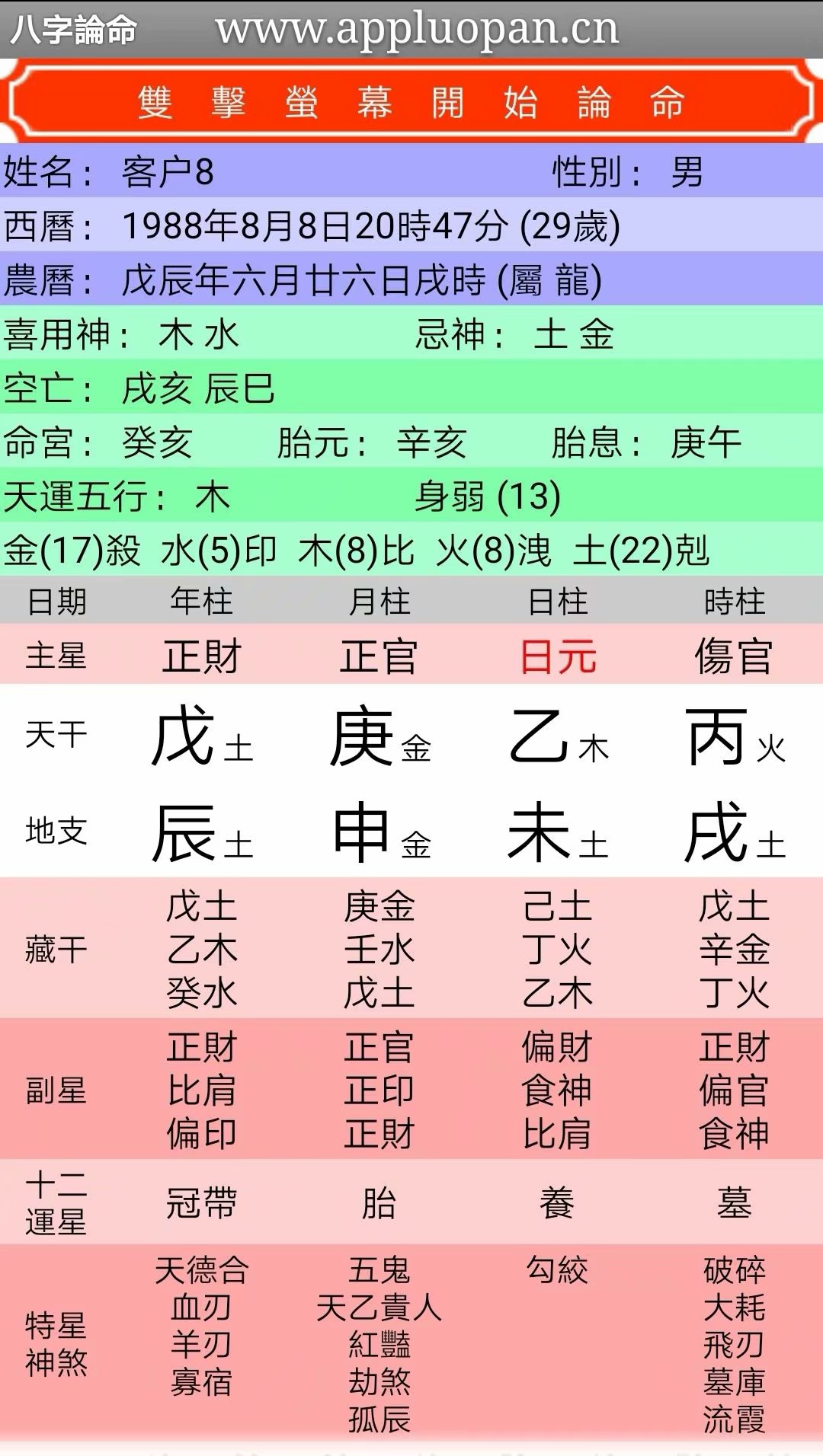 八字论命软件