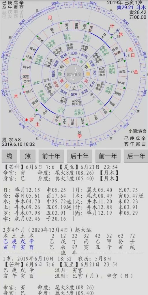 七政相天星盘天星择日软件